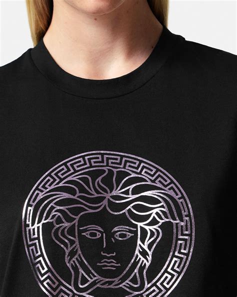 versace medusa t shirt women oranje red|Versace Medusa print t shirt.